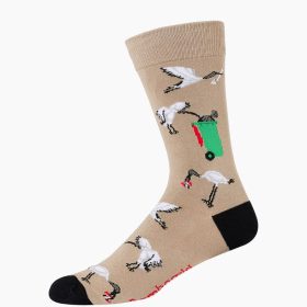  Mens Bin Chicken Bamboo Sock - Stone