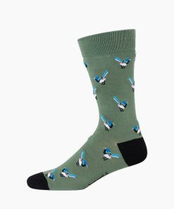 Bamboozld: Mens Blue Wren Bamboo Sock - Khaki