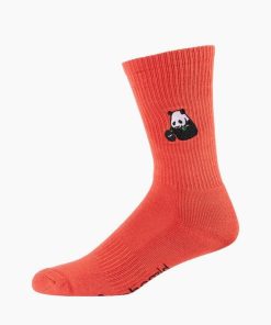 MENS PANDA ZOO CONSERVATION SOCK - BRICK