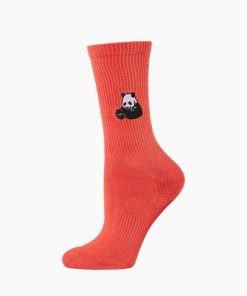 Bamboozld: Womens Panda Zoo Conservation Sock - Brick