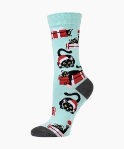 Bamboozld: Womens Meowy Christmas Bamboo Sock