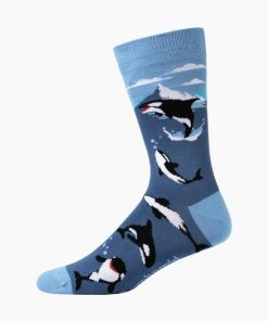 Bamboozld: Mens Orca Whale Bamboo Socks - Blue