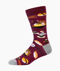 Bamboozld: Mens Ramen Baboo Socks - Plum