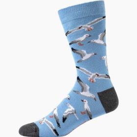  Mens Seagulls Bamboo Sock - Sky