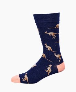 Bamboozld: Mens Kangaroo Bamboo Sock Navy