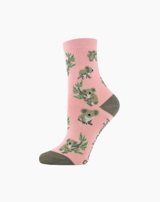  Kids Koala bamboo Sock - Pink