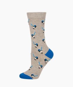 Bamboozld: Womens Blue Wren Bamboo Sock - Grey Marle
