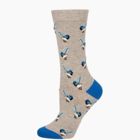  Womens Blue Wren Bamboo Sock - Grey Marle