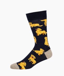 MENS GOLDEN RETRIEVER BAMBOO SOCK - DENIM