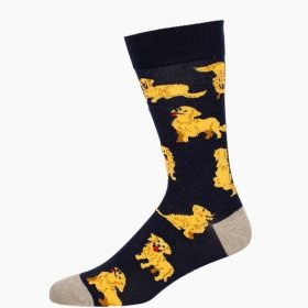MENS GOLDEN RETRIEVER BAMBOO SOCK - DENIM
