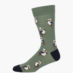 MENS KOOKABURRA BAMBOO SOCK - KHAKI