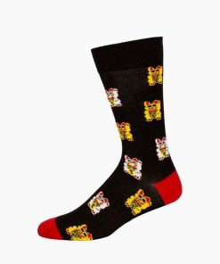 Bamboozld: Mens Maneki-Neko Bamboo Sock