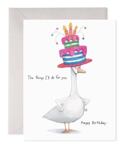 E. Frances Paper: Goose Cake Hat Birthday Card