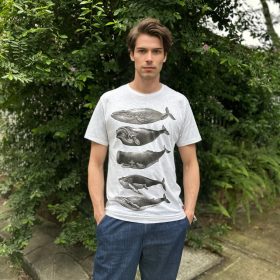 Whales Grey Marle Mens Tee