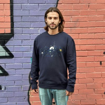 Ripples In Space Navy Mens Jumper