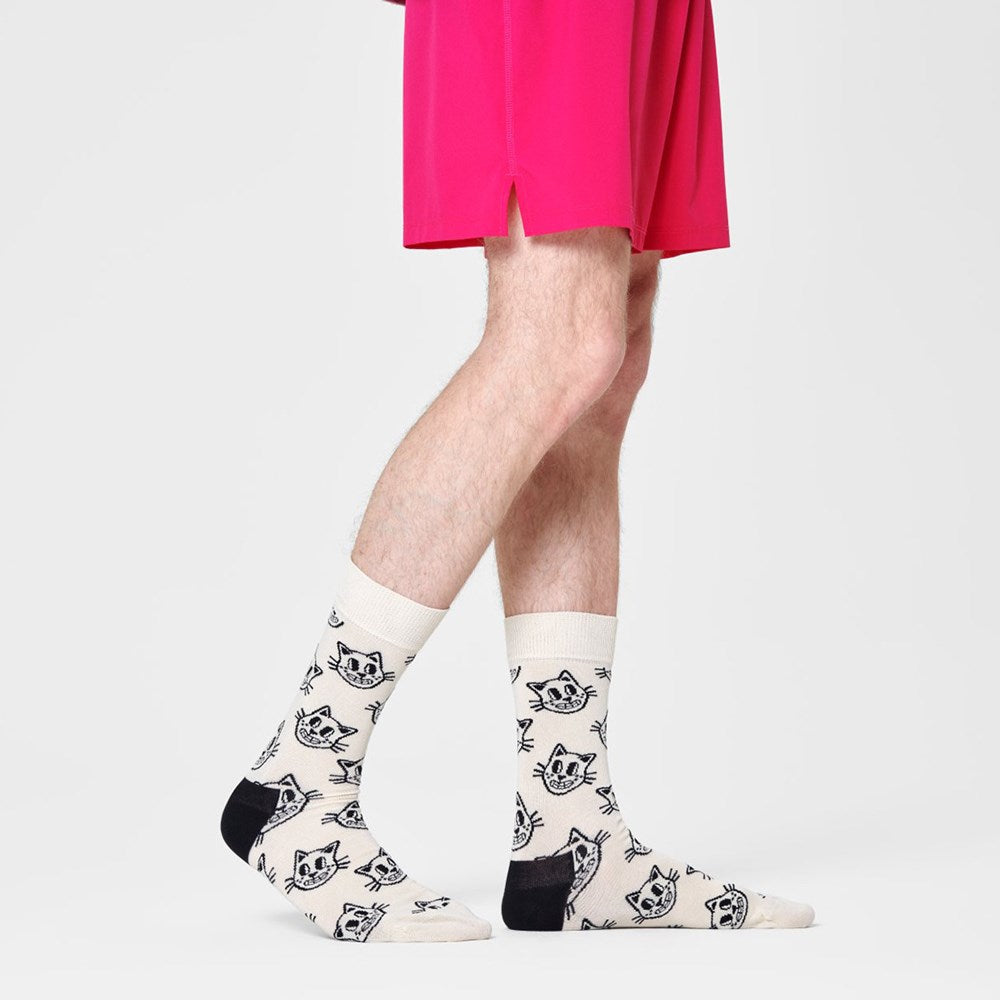 Happy Socks: Cat White Black - Image 2