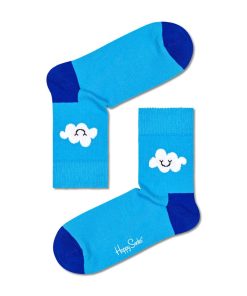Happy Socks: Cloudy 1/2 Crew Blue