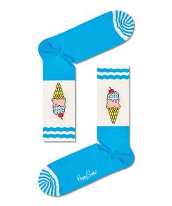 Happy Socks: Ice Cream White Blue