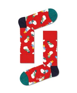 Happy Socks: Snowman Sock Red