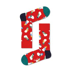  Snowman Sock Red