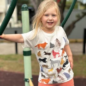 Hot Dogs Offwhite Kids Tee