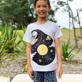 Sound Wave Grey Marle Kids Tee