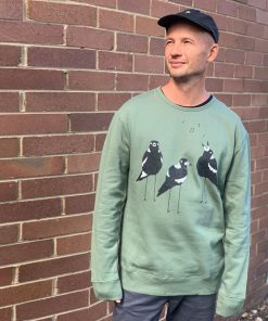 Singing Magpies Kashmir Green Mens Jumper