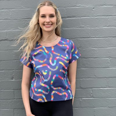 Rainbow Topographic Womens Top