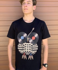 Vinyl Owl Black Mens Tee
