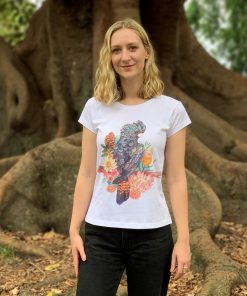 Black Cockatoo White Womens Tee