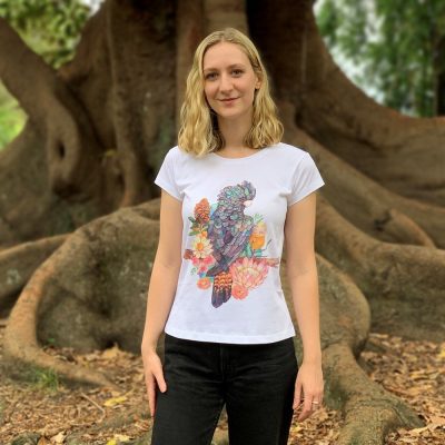 Black Cockatoo White Womens Tee