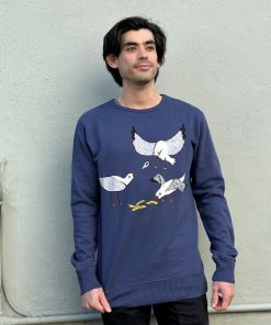 Seagulls Dusky Blue Mens Jumper