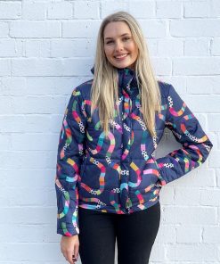 Puffer Jacket: Rainbow Topographic