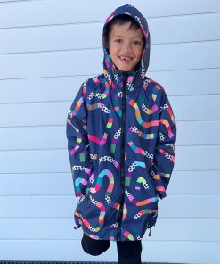 Raincoat: Rainbow Topographic Kids