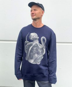 Lunar Octopus Navy Mens Jumper