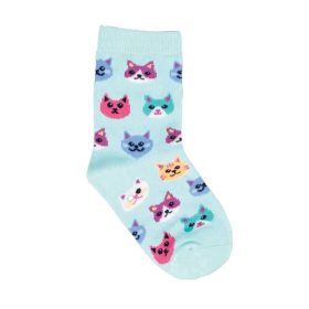  Kids Socks 4-7 Yrs Cats Meow