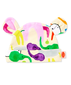 Halcyon Nights: Baby Hat Happy Herd (organic cotton)