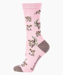 Bamboozld: Womens Koala Pink Bamboo Sock