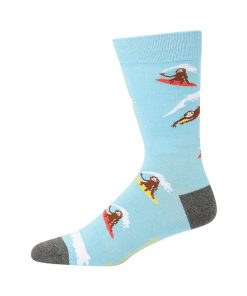 Bamboozld: Mens Surfing Sloth Bamboo Sock