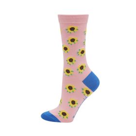  Womens Sunny Dayz Pink Bamboo Sock