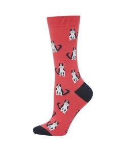 Bamboozld: Womens Cat Lady Rose Bamboo Sock