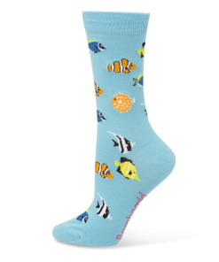 Bamboozld: Womens Aquarium Sky Blue Bamboo Sock