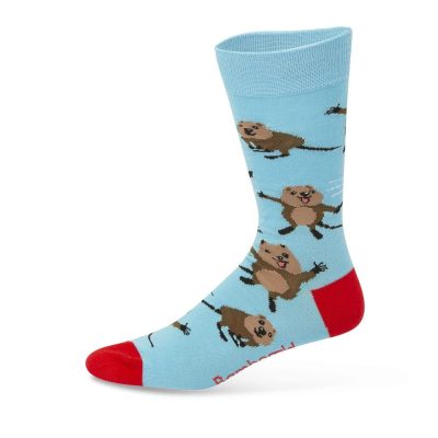  Mens Quokka Sky Blue Bamboo Sock