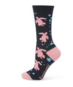 Bamboozld: Womens Sea Turtle Navy Bamboo Sock
