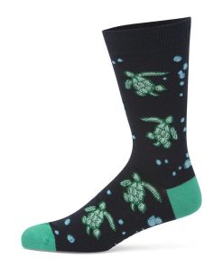Bamboozld: Mens Sea Turtle Navy Bamboo Sock