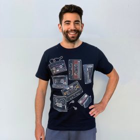 Cassettes Black Mens Tee