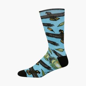  Mens Native Australian Black Cockatoo Bamboo Sock