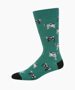 Bamboozld: Mens Holy Cow Green Bamboo Sock
