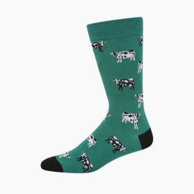  Mens Holy Cow Green Bamboo Sock