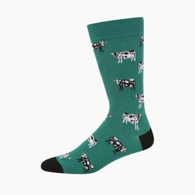  Mens Holy Cow Green Bamboo Sock